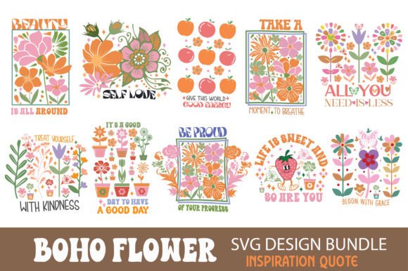 Boho Flower Inspiration Quote SVG Bundle Review