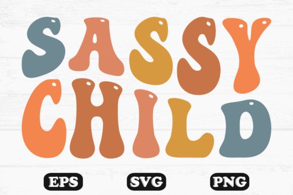 Sassy Child Retro Wavy T-shirt Designs Review