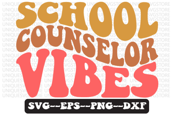 School Counselor Vibes Retro Svg Design