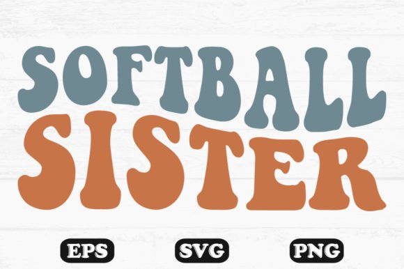 Softball Sister Retro Wavy Svg Designs Review
