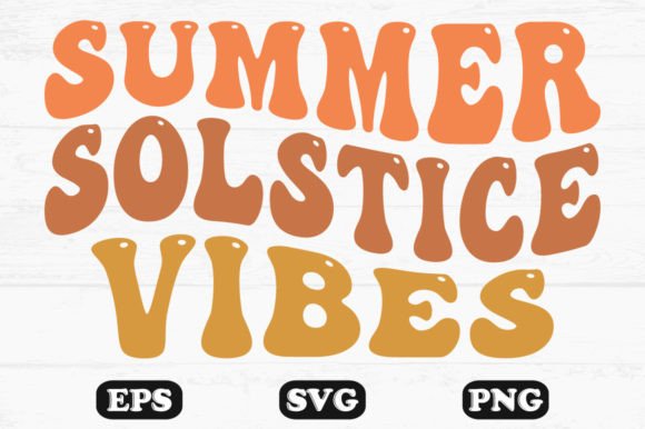Summer Solstice Vibes Retro Wavy T-shirt