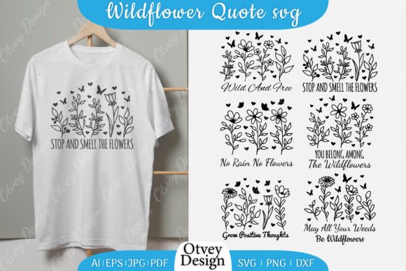 Wildflowers Quote SVG for Real Embroidery Projects